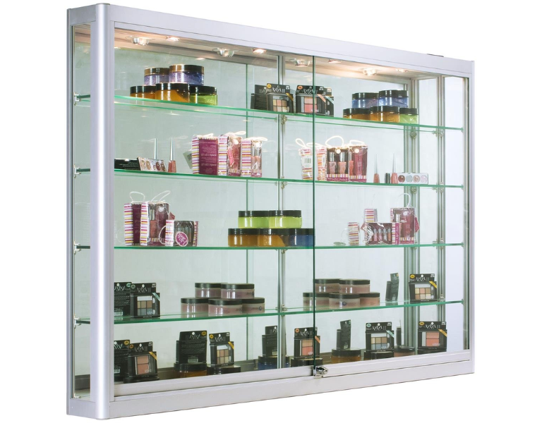 aluminium and glass display cabinets