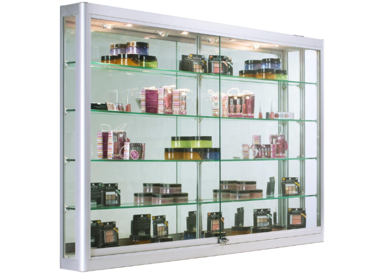 aluminium and glass display cabinets