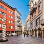 Switzerland Lugano Via Nassa Boutiques and Lakeside