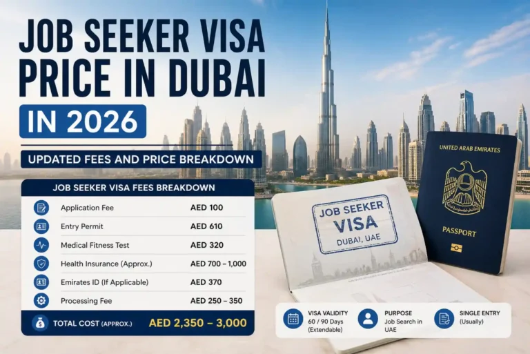 Job Seeker Visa Price in Dubai in 2026 Updated Fees and Price Breakdown