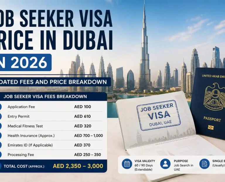 Job Seeker Visa Price in Dubai in 2026 Updated Fees and Price Breakdown