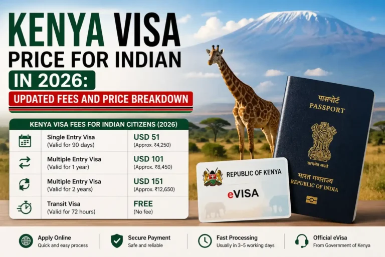 Kenya Visa Price for Indian in 2026 Updated Fees and Price Breakdown