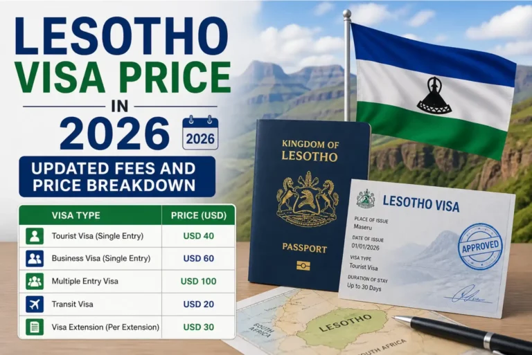 Lesotho Visa Price in 2026 Updated Fees and Price Breakdown