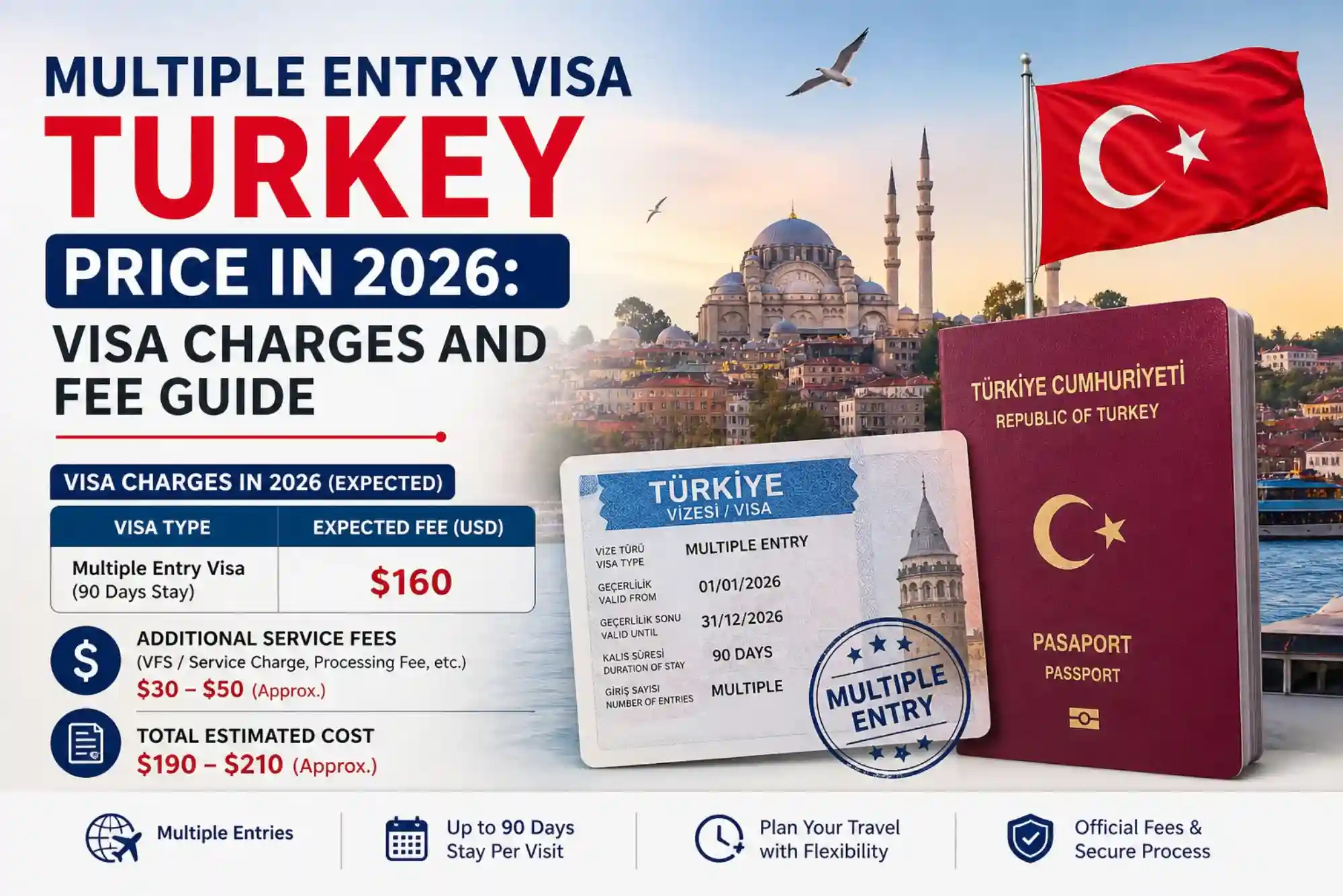 Multiple Entry Visa Turkey Price in 2026 Visa Charges and Fee Guide